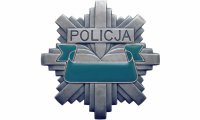 Logo w kształcie odznaki policyjnej.